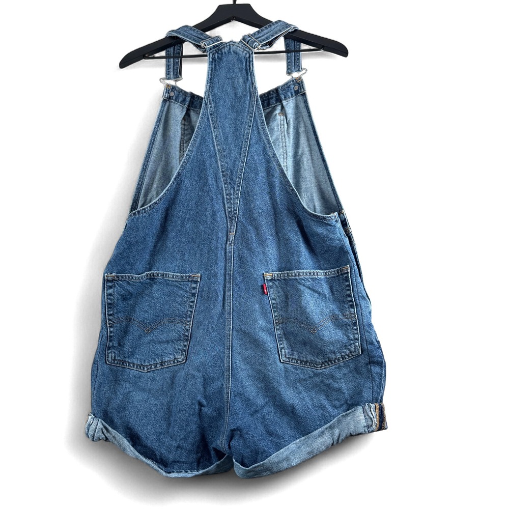 Levi's Blue Jean Shorts Overalls - Picture 2 of 14